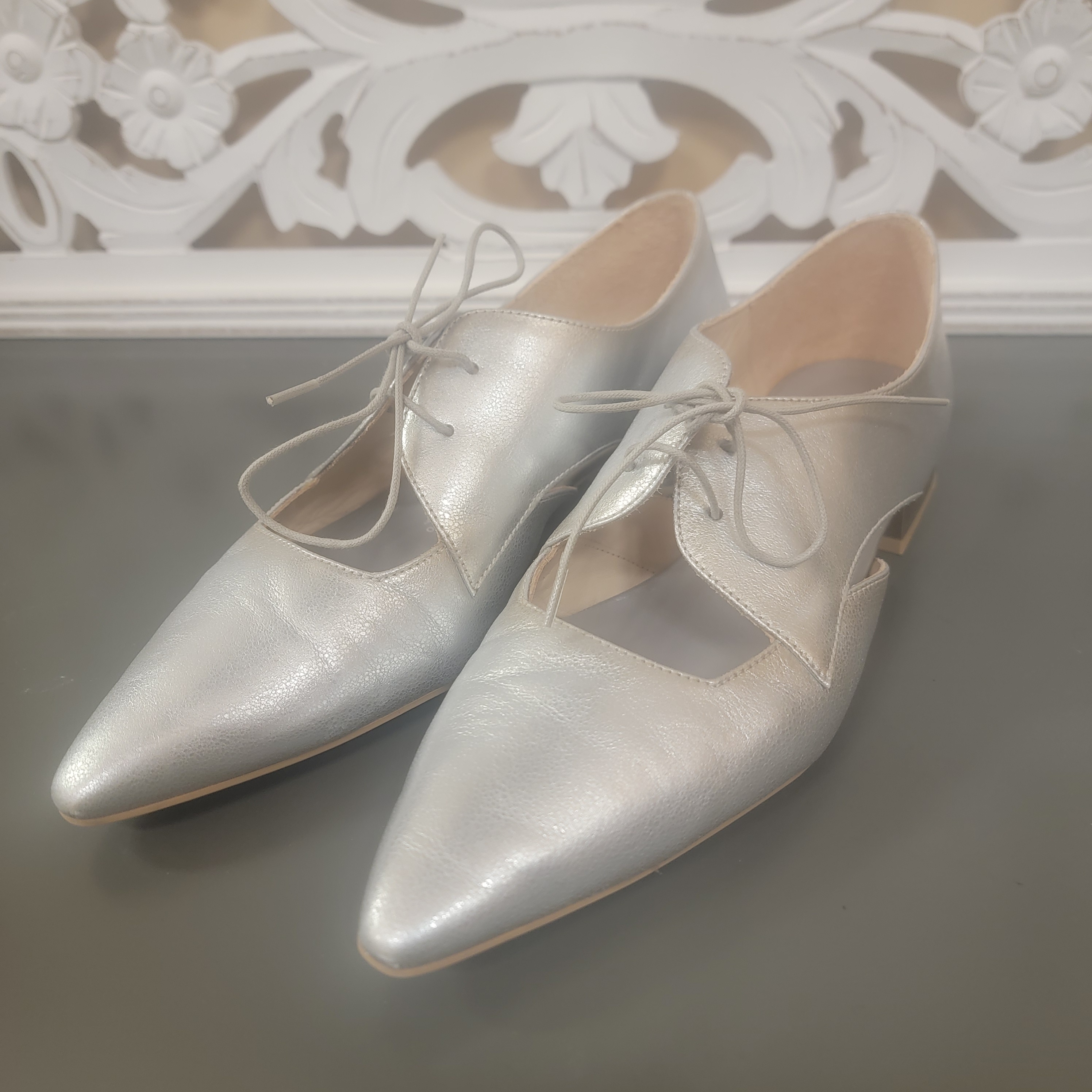 Elegant Silver Women's Flats